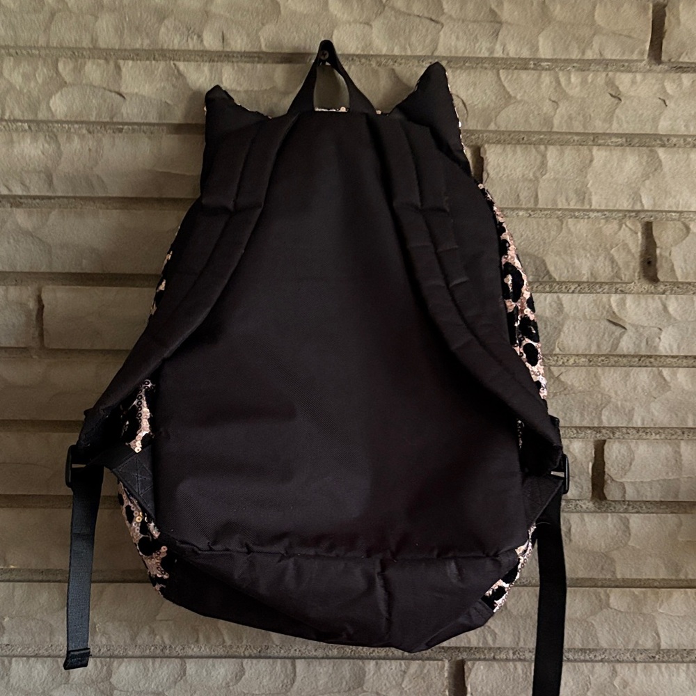 Leopard Print Kids Backpack with Initial K - Picture 2 of 14